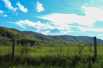 landscape with mountains