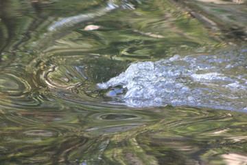 water flowing into the water