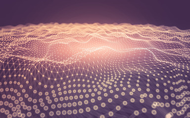 Abstract background. Molecules technology with polygonal shapes, connecting dots and lines....