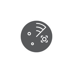 Anti virus scanner vector icon symbol protection isolated on white background