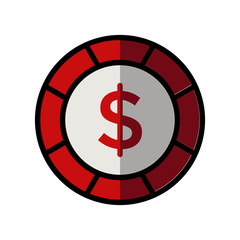 poker chip icon design vector template