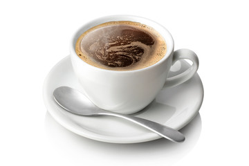 Cup of coffee isolated on white background