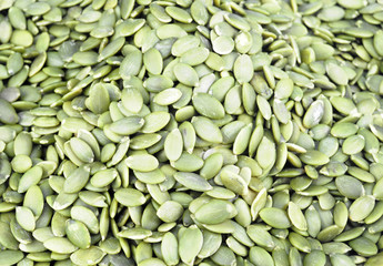 close up on pumpkin seed background