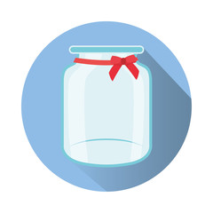 donation jar glass isolated icon