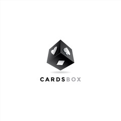 card box logo design vector