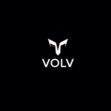 minimalist simple wolf logo design vector