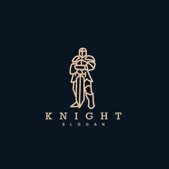 simple knight logo design vector