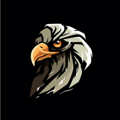 eagle head logo design vector