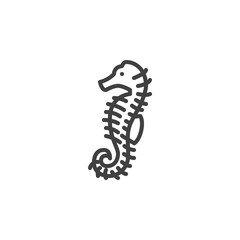 Sea horse line icon. linear style sign for mobile concept and web design. Horse Fish outline vector icon. Symbol, logo illustration. Vector graphics