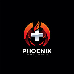 Fototapeta na wymiar phoenix health logo design vector