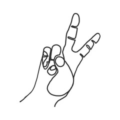 Vector illustration with counting hand isolated on white background.