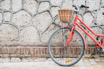 Obraz premium Red city bicycle.