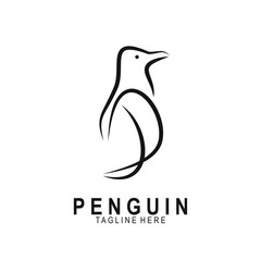 Penguin animal logo with modern design