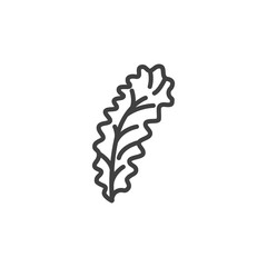 Sea weed line icon. linear style sign for mobile concept and web design. Seaweed leaves outline vector icon. Symbol, logo illustration. Vector graphics
