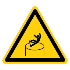 Warning Beware Of Falling From a Height Symbol Sign ,Vector Illustration, Isolate On White Background Label. EPS10