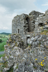 Ireland castle ruins on sunny day