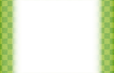 緑色の和柄フレーム：市松