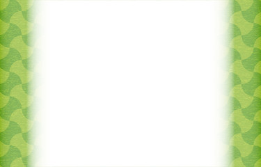 緑色の和柄フレーム：分銅繋ぎ