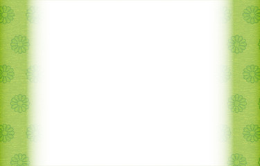 Obraz premium 緑色の和柄フレーム：菊