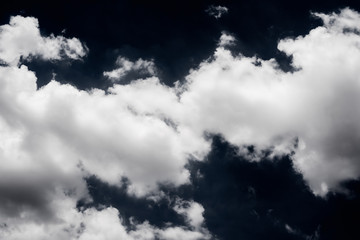 White cloud on dark sky.