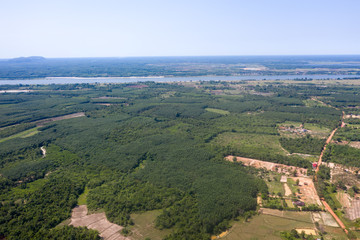 aerial view of agriculture field