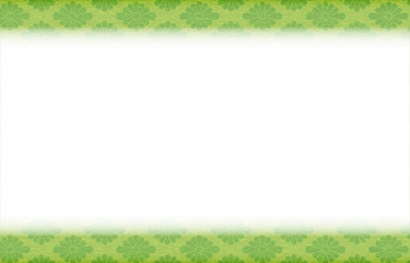 緑色の和柄フレーム：菊菱