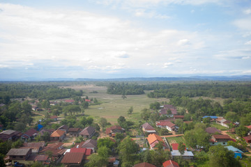 Fototapeta premium Arial view on a countryside village