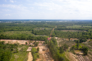 Fototapeta na wymiar aerial view of agriculture field