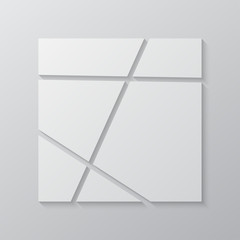 Vector empty collage board six images, photo