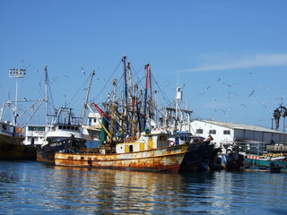 メキシコの古い漁船