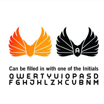 wings, phoenix emblem Initial Vector