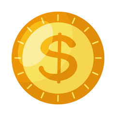 coin money dollar isolated icon