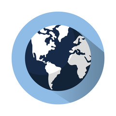 world planet earth isolated icon