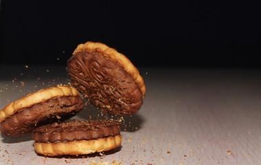 cookie in slow motion
