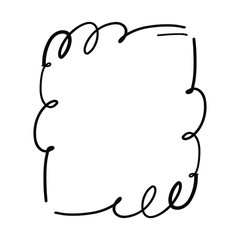 Doodle frame illustration. Hand drawn for ryour design