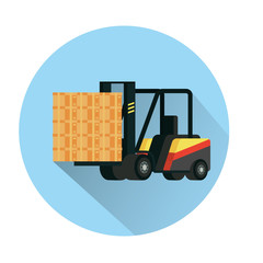 forklift cart delivery service icon