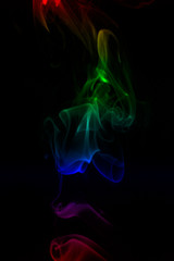 Multicolor Texture. Color Dream Concept . multicolor smoke on black background