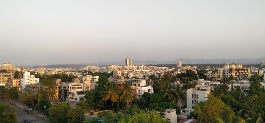 Fototapeta na wymiar panorama of the city of pune