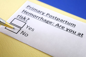 One person is answering question about primary postpartum hemorrhage.