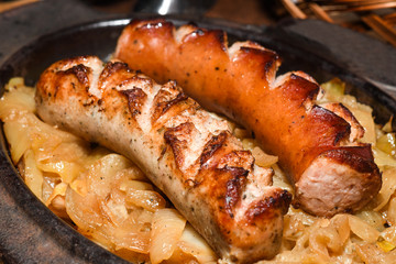 Silesian Sausage (Kiełbasa śląska) smoked pork sausage from Silesia (Śląsk). Kiełbasa jałowcowa