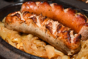 Silesian Sausage (Kiełbasa śląska) smoked pork sausage from Silesia (Śląsk). Kiełbasa jałowcowa
