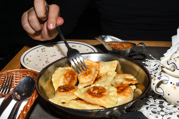 Pierogi are filled dumplings of Central and Eastern European origin, unleavened dough