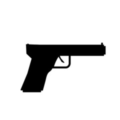 Gun sign, symbol, Vector pictogram