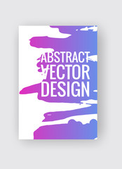 Abstract vector poster templates. Colorful threads composition.