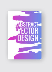 Fototapeta premium Abstract vector poster templates. Colorful threads composition.