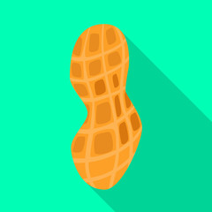 Isolated object of peanut and shell logo. Set of peanut and pod vector icon for stock.