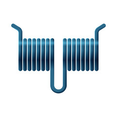 Vector design of coil and detail logo. Web element of coil and metal vector icon for stock.