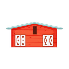 Barn vector icon.Cartoon vector icon isolated on white background barn.