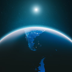 City lights South America - Patagonia