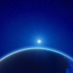 Fototapeta premium Planet Earth sunrise